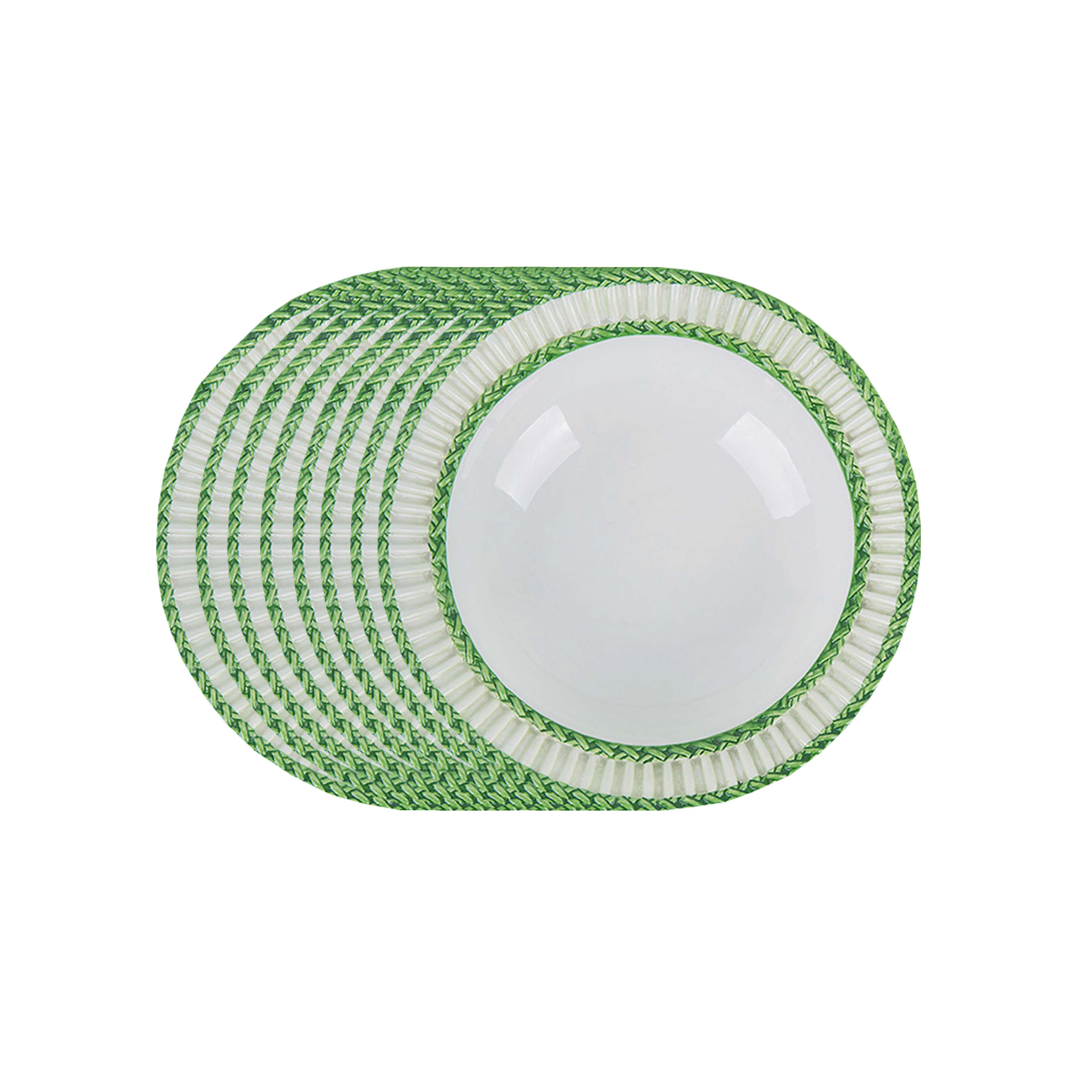 Vimini Green Soup Bowl Set of 8
