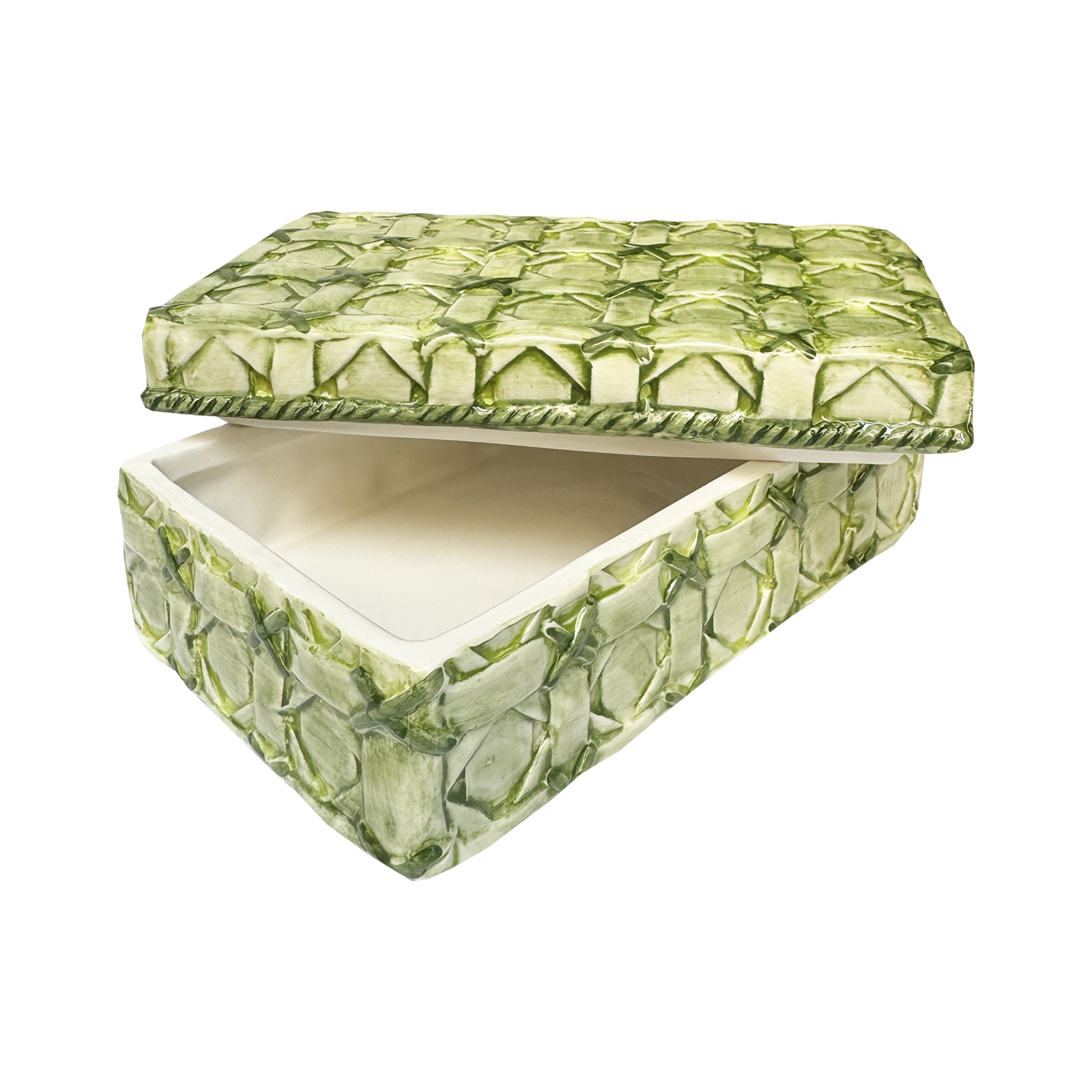 Ceramic Wicker Box