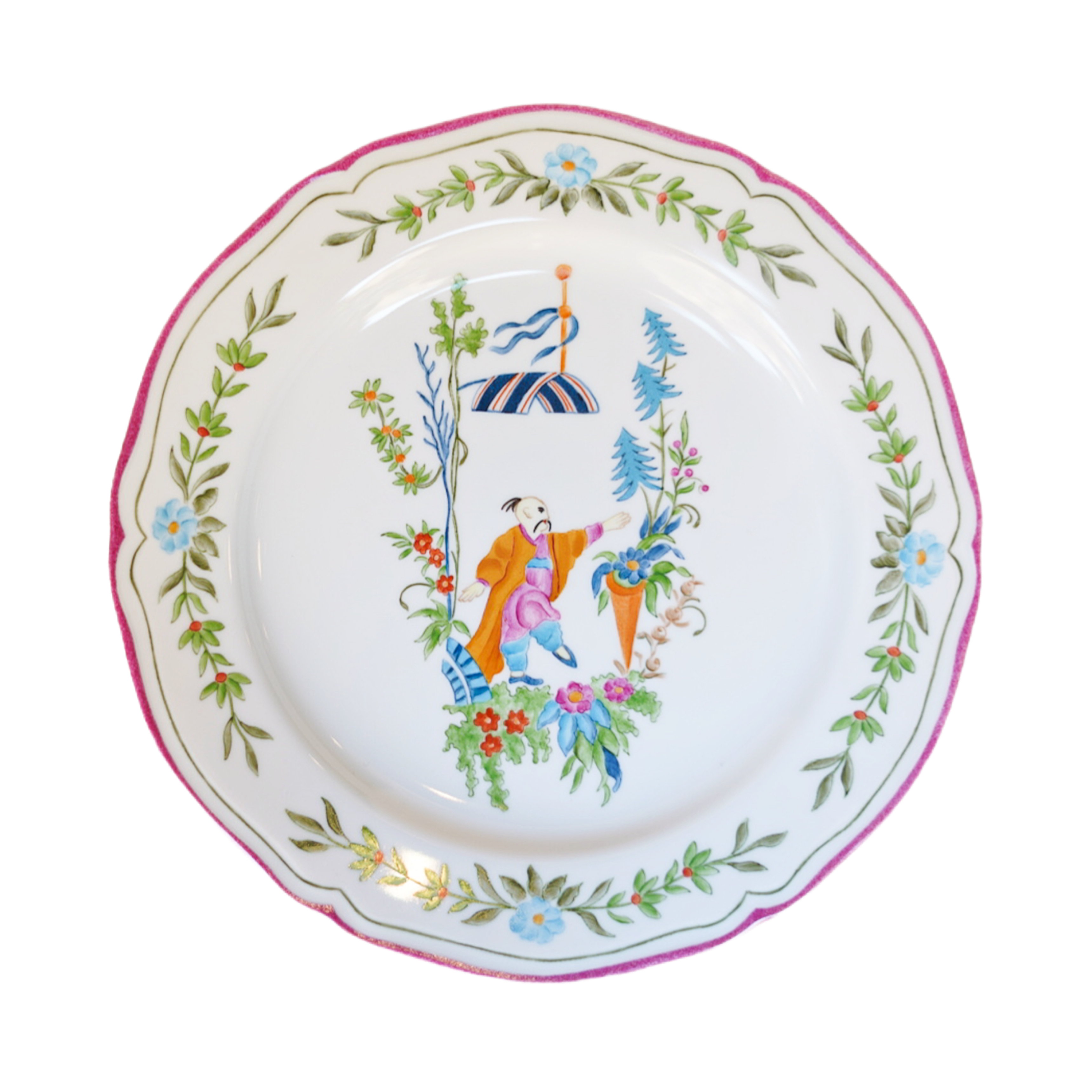 Rose Chinoiserie Dinner Plates Set of 4
