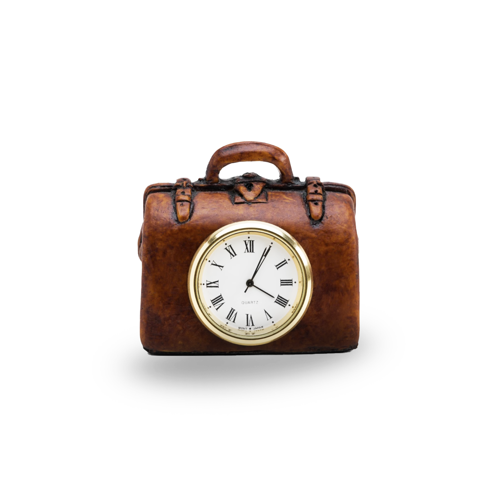 Miniature Leather Clock