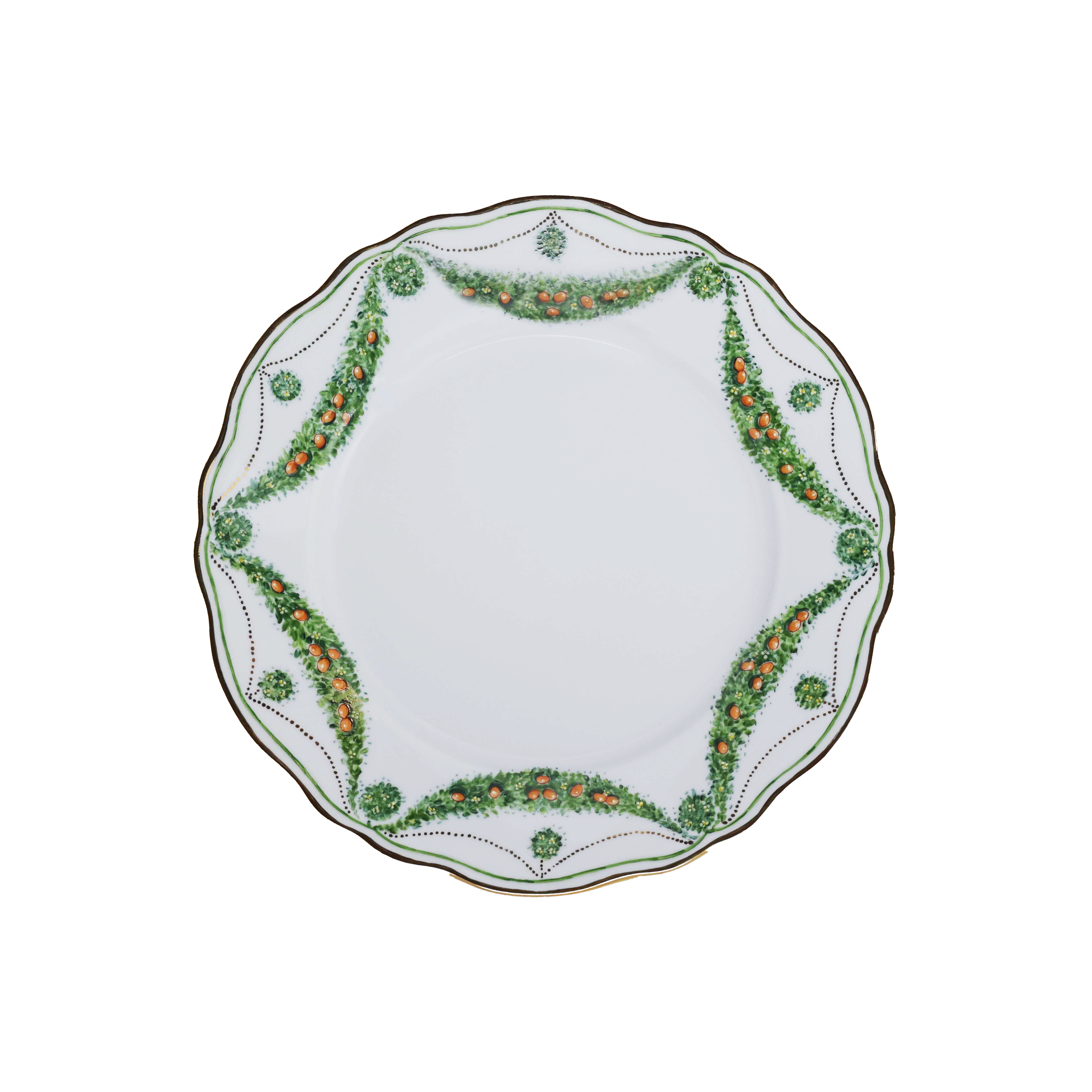 Ghirlanda Orange Dessert Plate