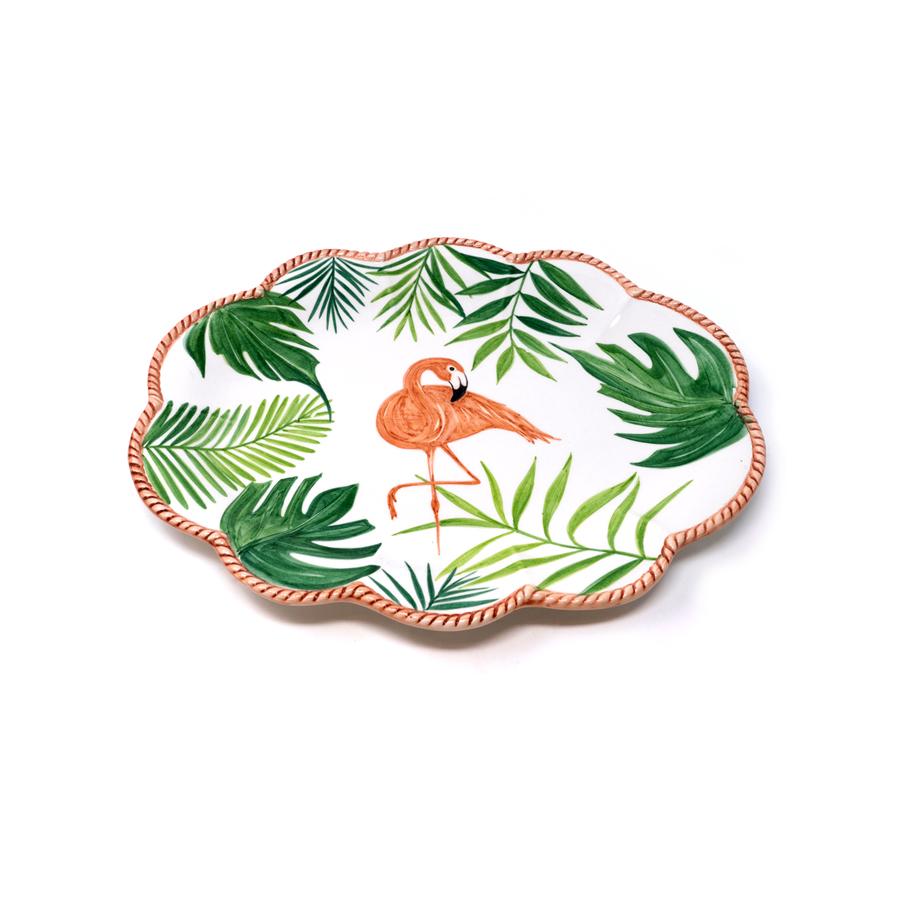 Flamingo Set-Of-Six Dessert Plates