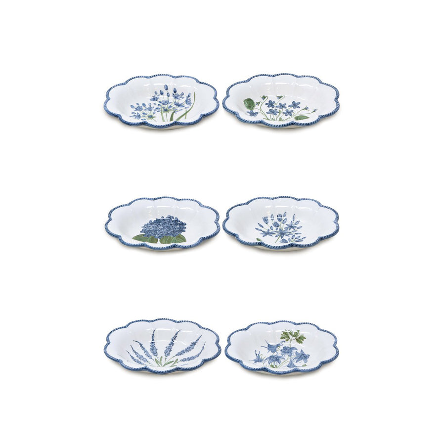 Flower Set-Of-Six Soup Plates