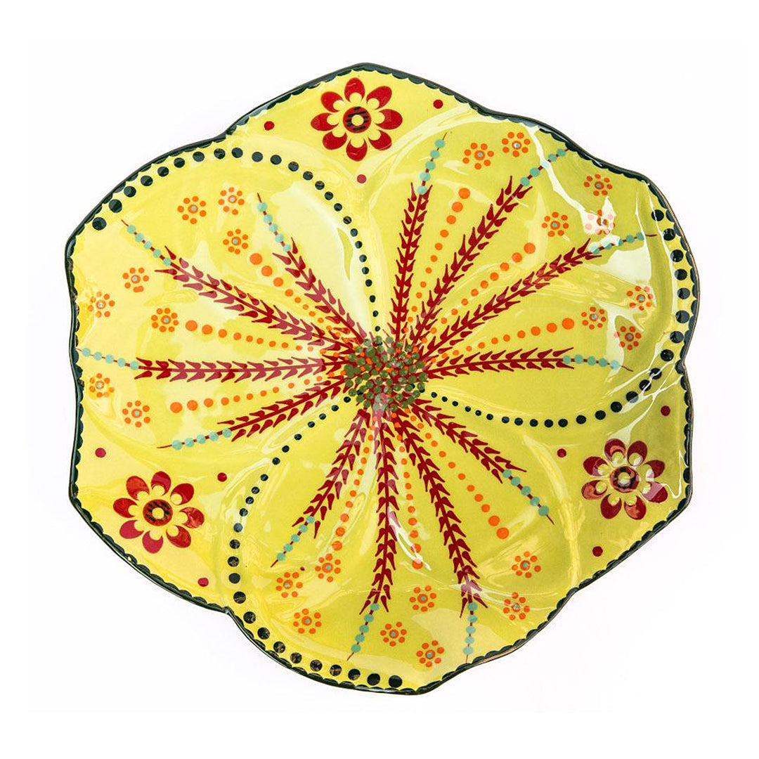 Twilly Festive Dinner Plate - Green Pattern