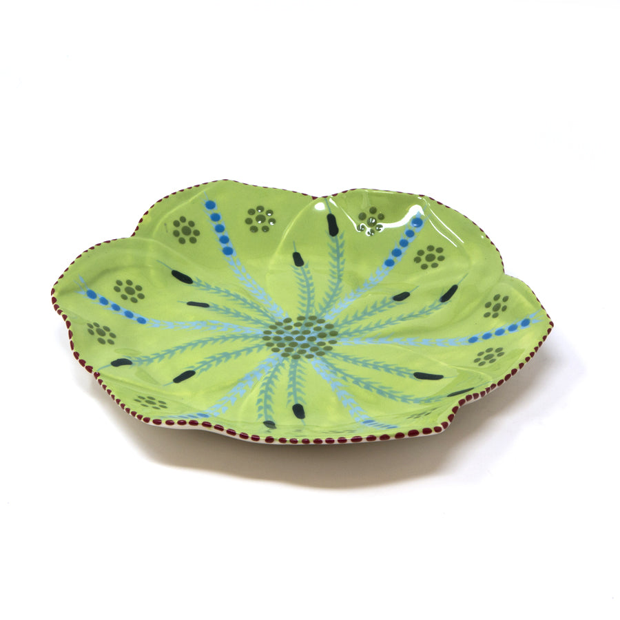Twilly Dessert Plates - Leaf Pattern