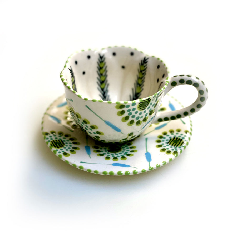 Twilly Coffee Cup - Juniper Green Pattern