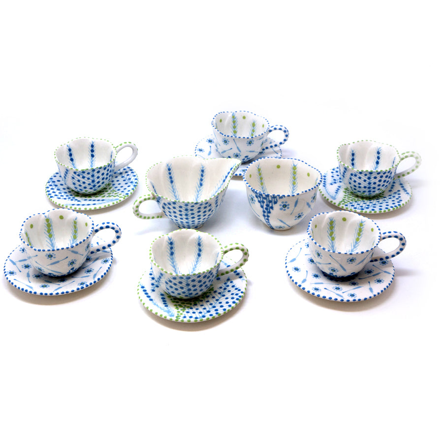 Twilly Coffee Cup - Turquoise, Blue and Green Pattern