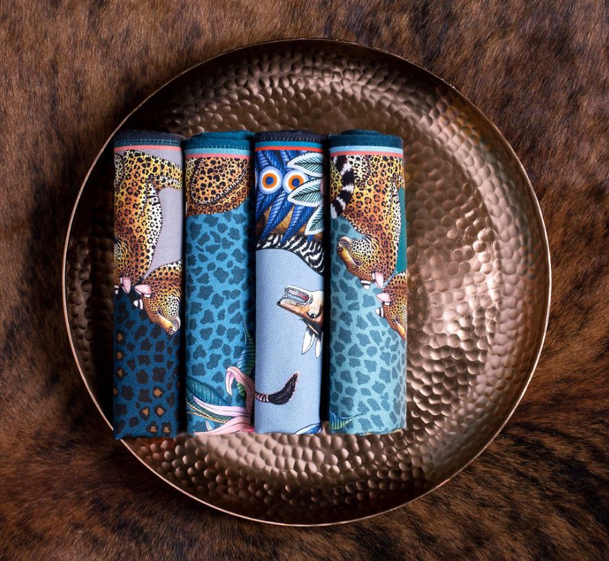 Ardmore Leopard Lily Napkins Set of 2
