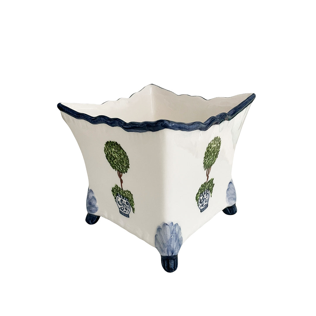 Topiary Blue Cachepot Set of 2
