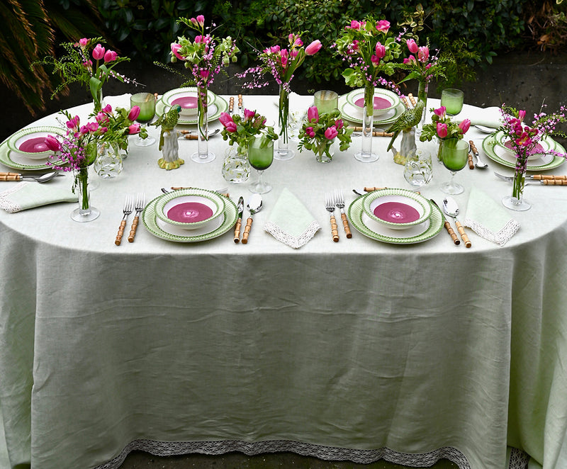 Pale Green Tablecloth