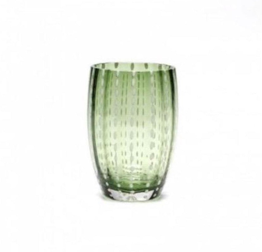 Tumbler Glass - Dark Green Pearl