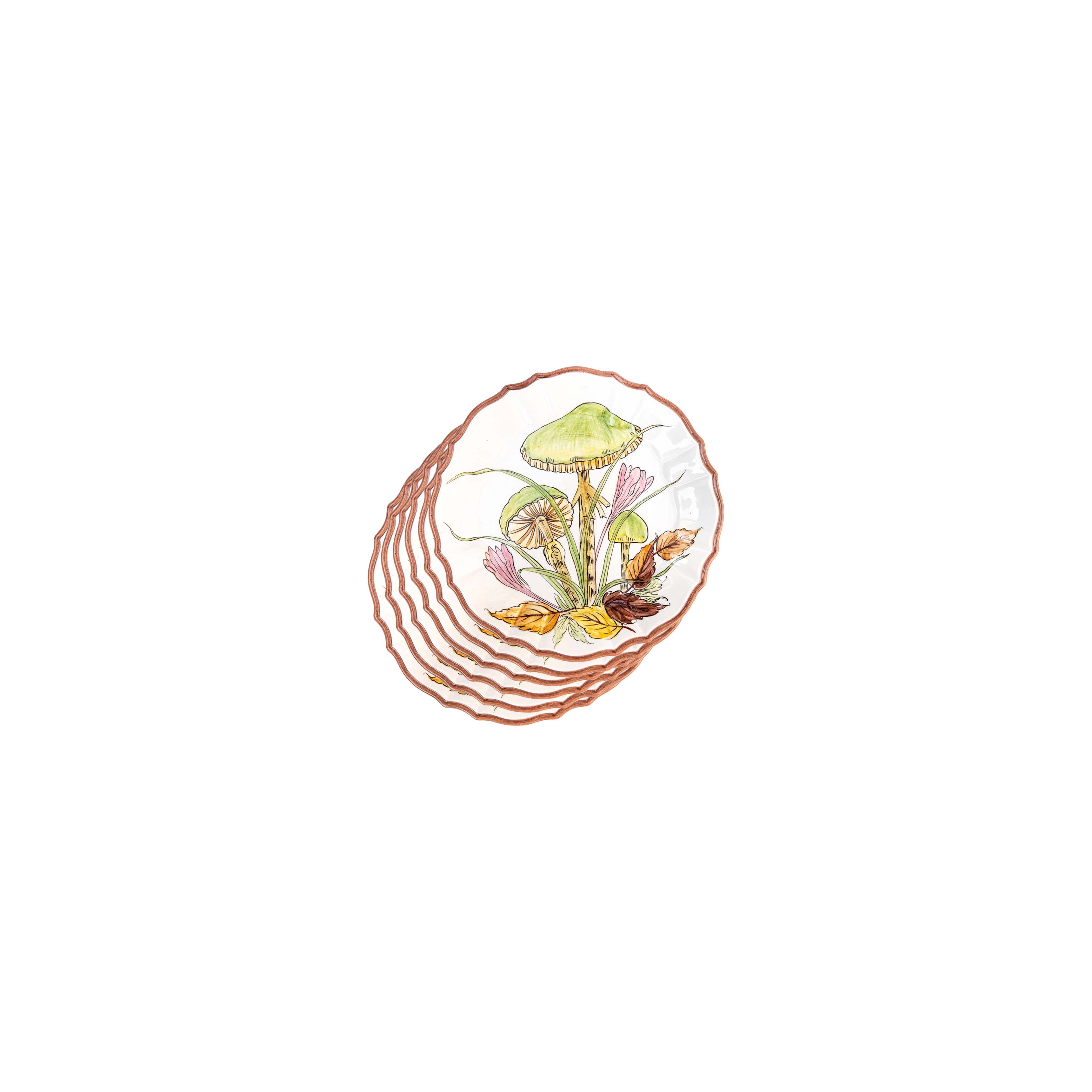 Mushroom Bread Plates Set of 6
