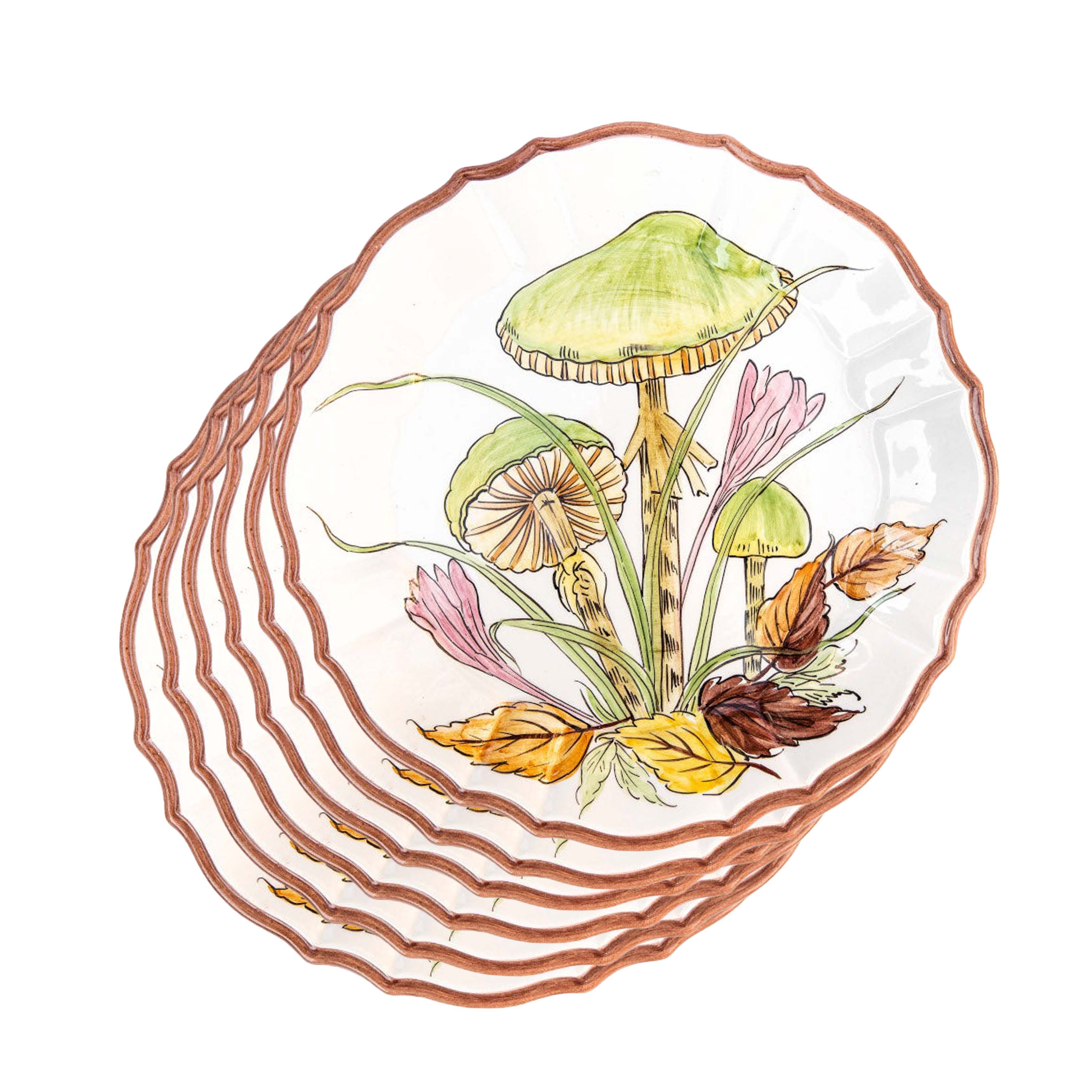 Mushroom Dinner Plate Set of 6