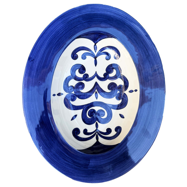 Kensington Blue Oval Serving Bowl