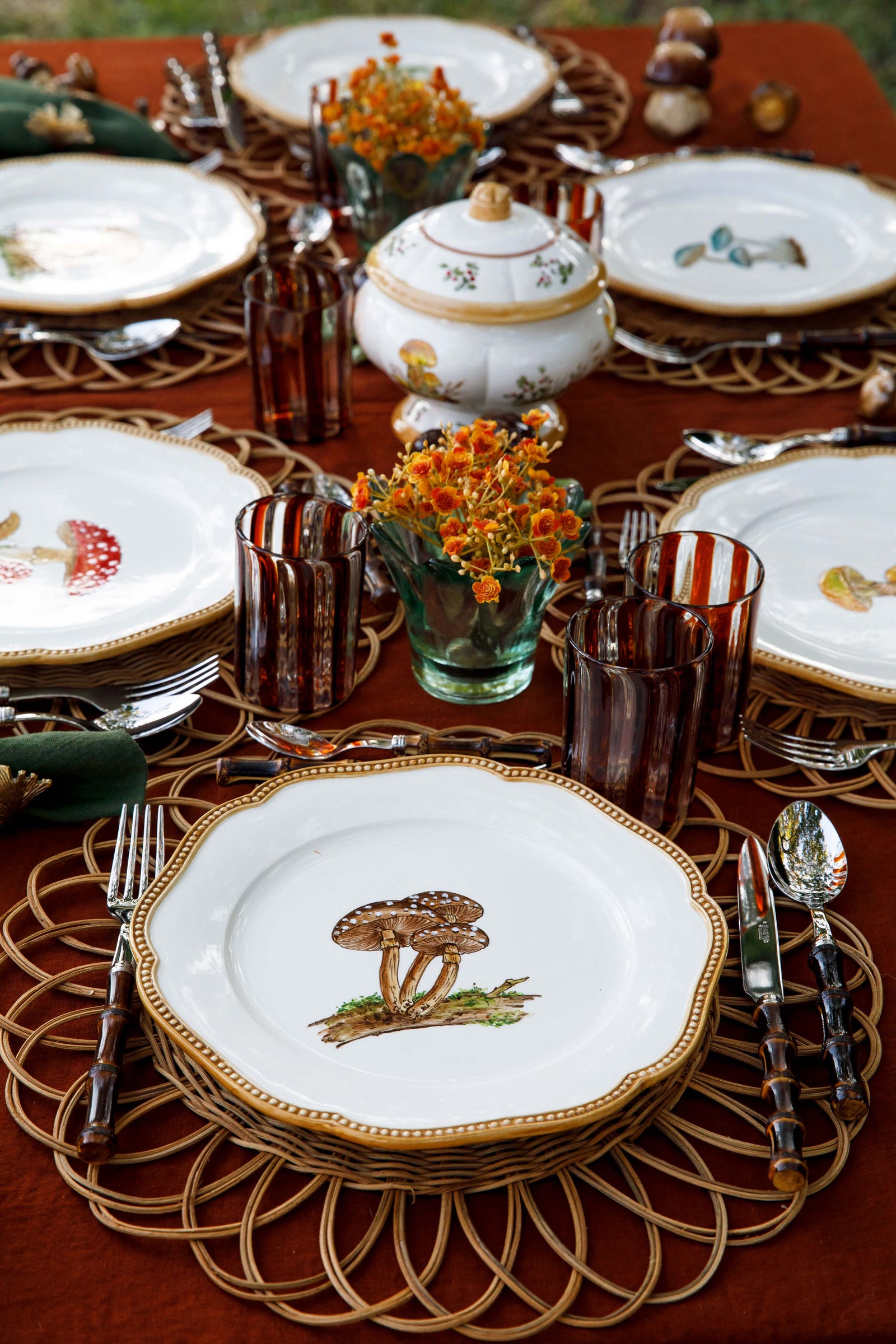 La Table Thanksgiving Plates Set Autumn Dinner Plates Set Of