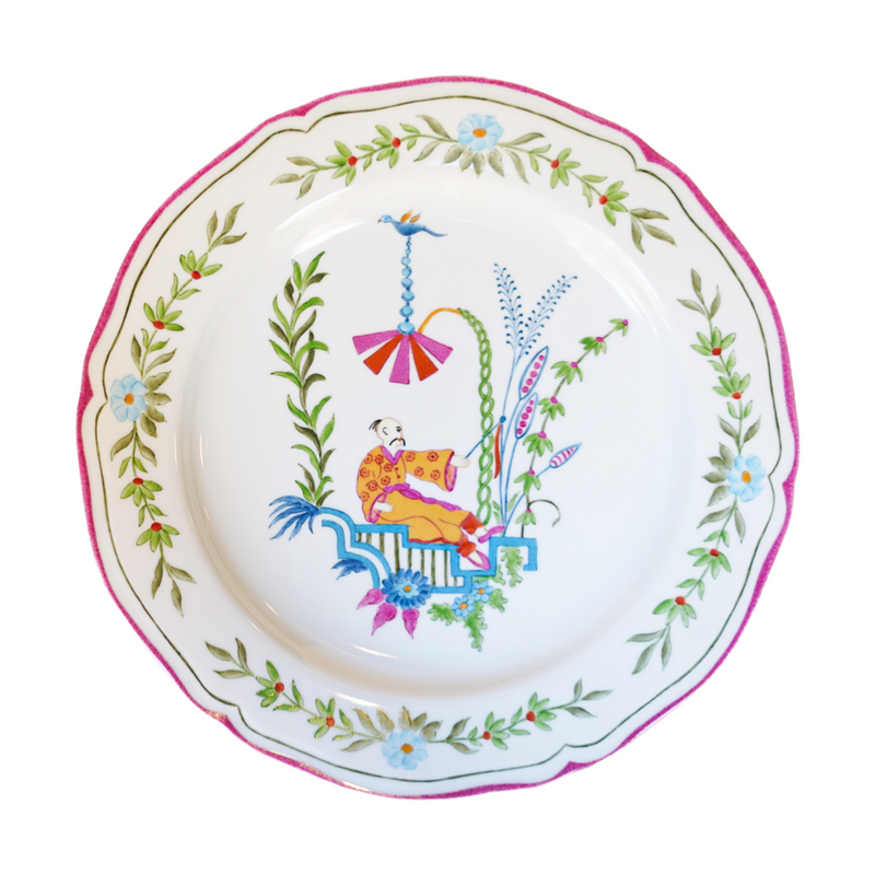 Rose Chinoiserie Dinner Plates Set of 4