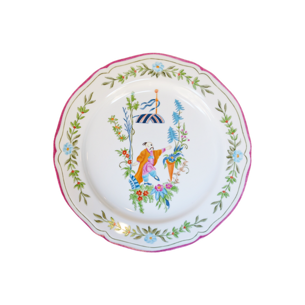 Rose Chinoiserie Dessert Plates Set of 4