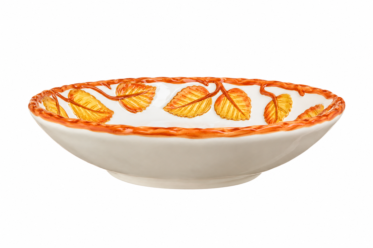 Orange Foliage Soup Plate