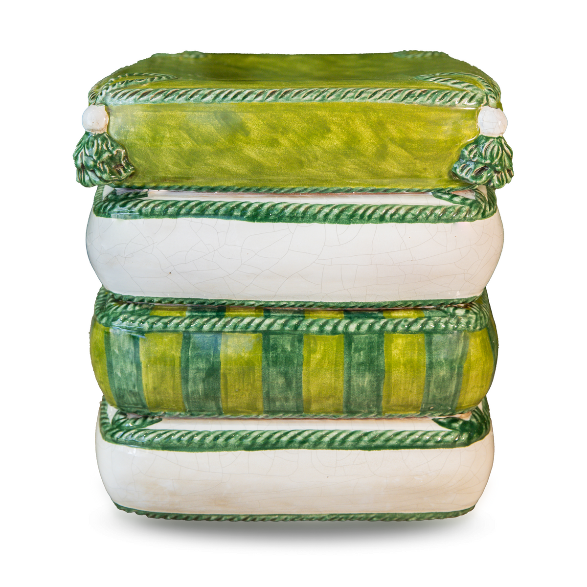 Green Porcelain Stool