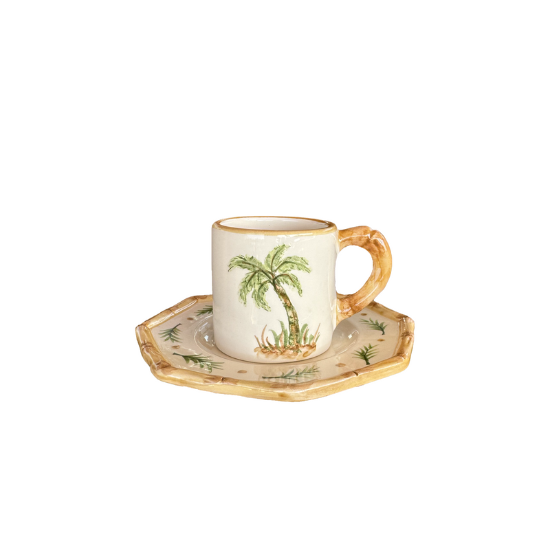 Palm Coffee Cup & Saucer