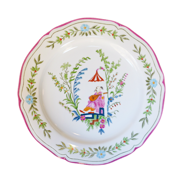 Rose Chinoiserie Dinner Plates Set of 4