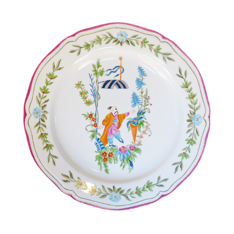 Rose Chinoiserie Dinner Plates Set of 4