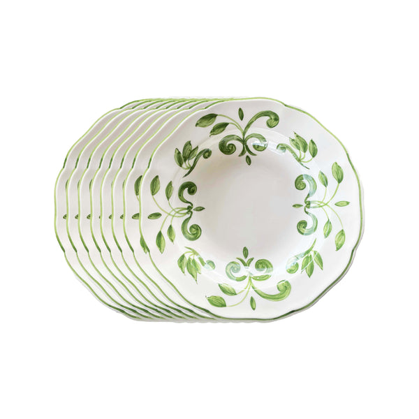 Colony Green Soup Bowls Set of 8
