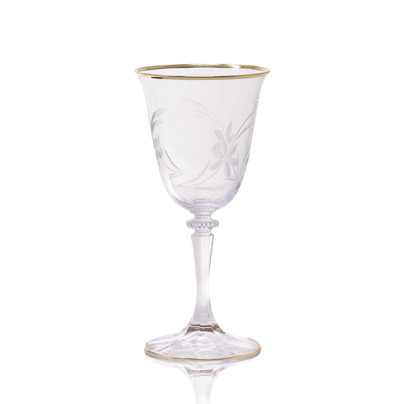 Flower Transparent Wine Glass