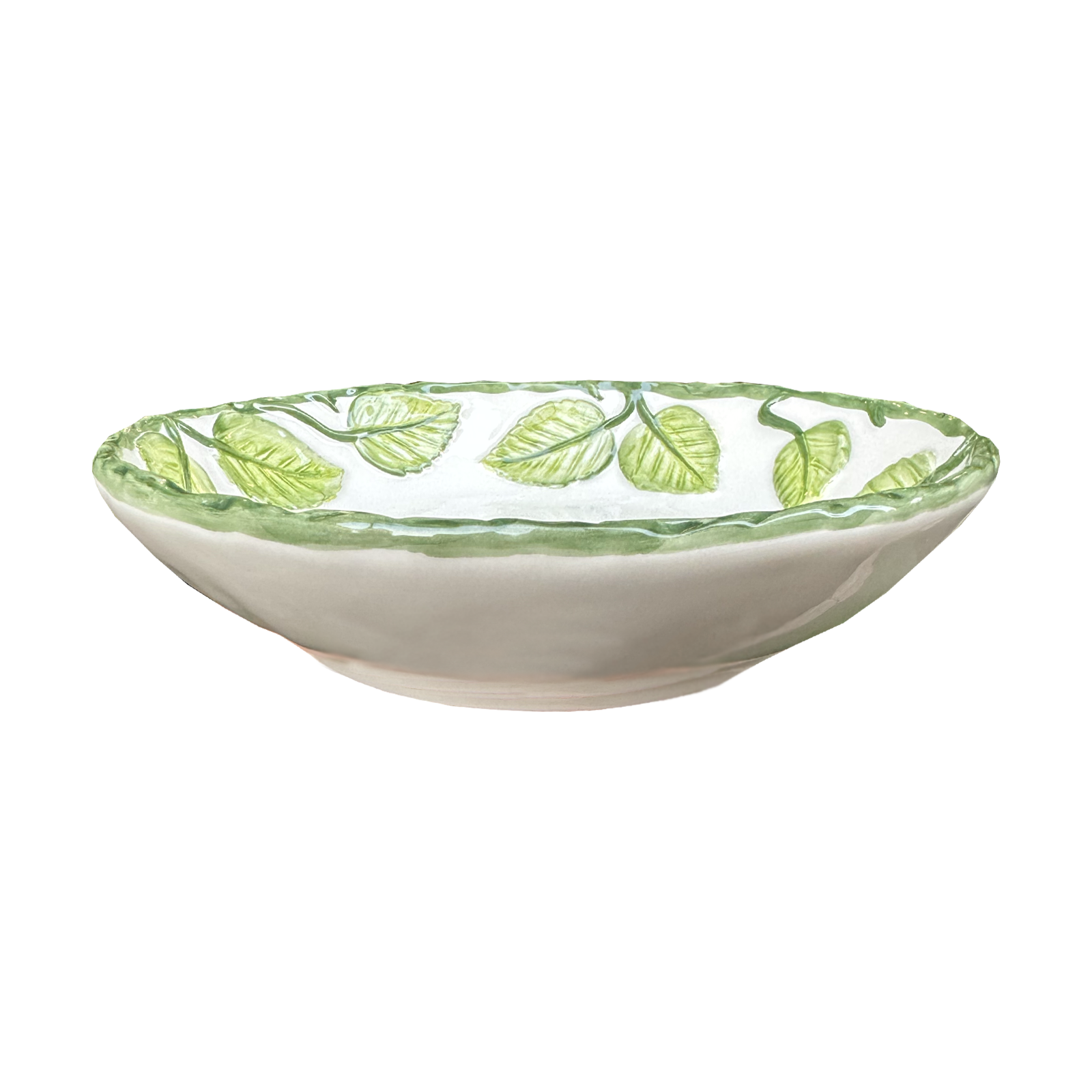 Green Foliage Soup Plate
