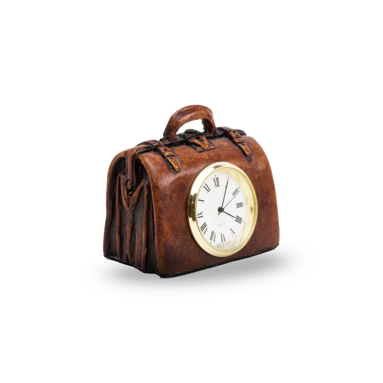 Miniature Leather Clock