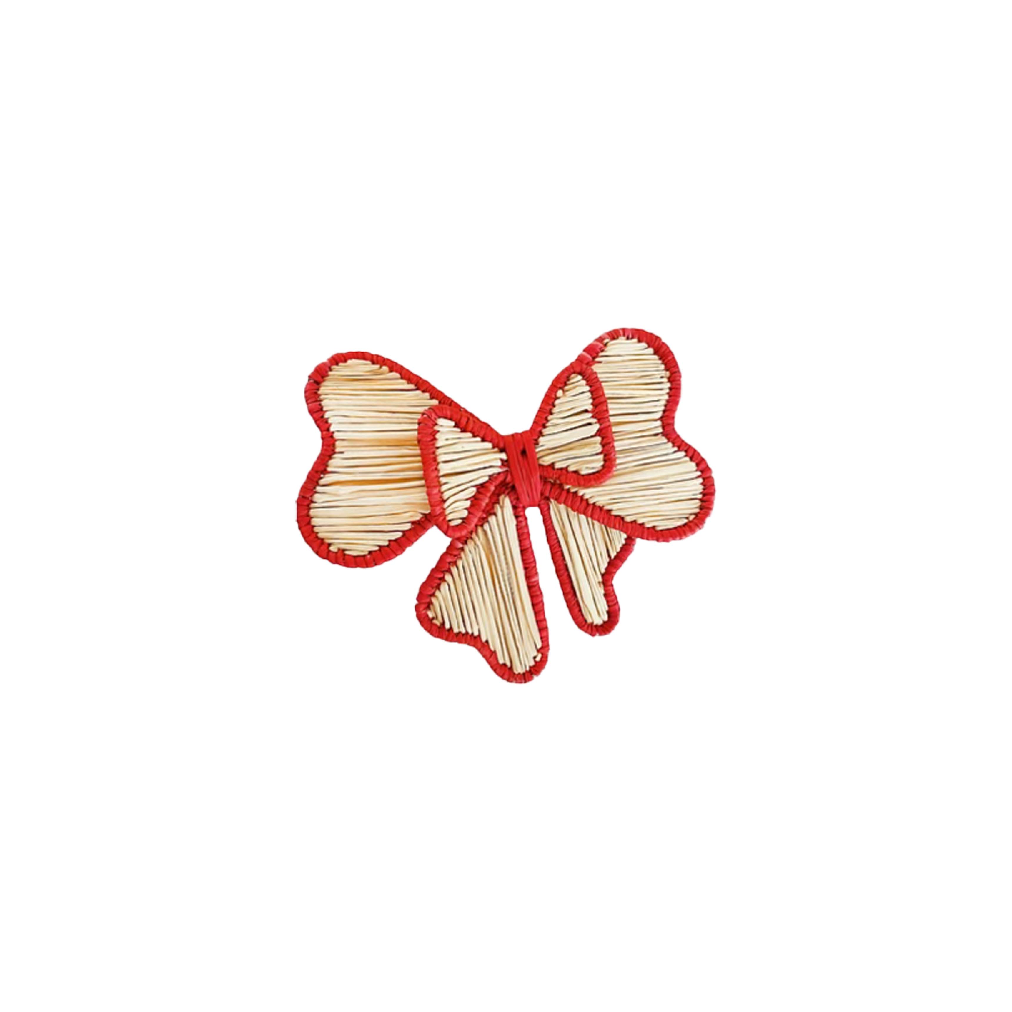 Red Raffia Napkin Holder