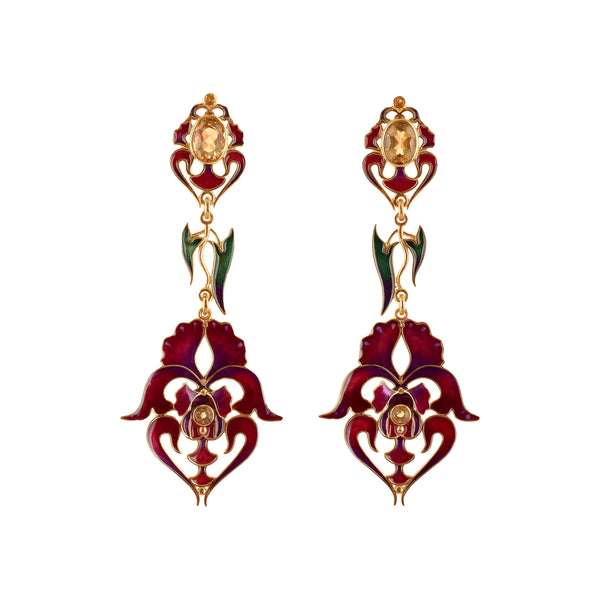 Orchid Bordeaux Earring