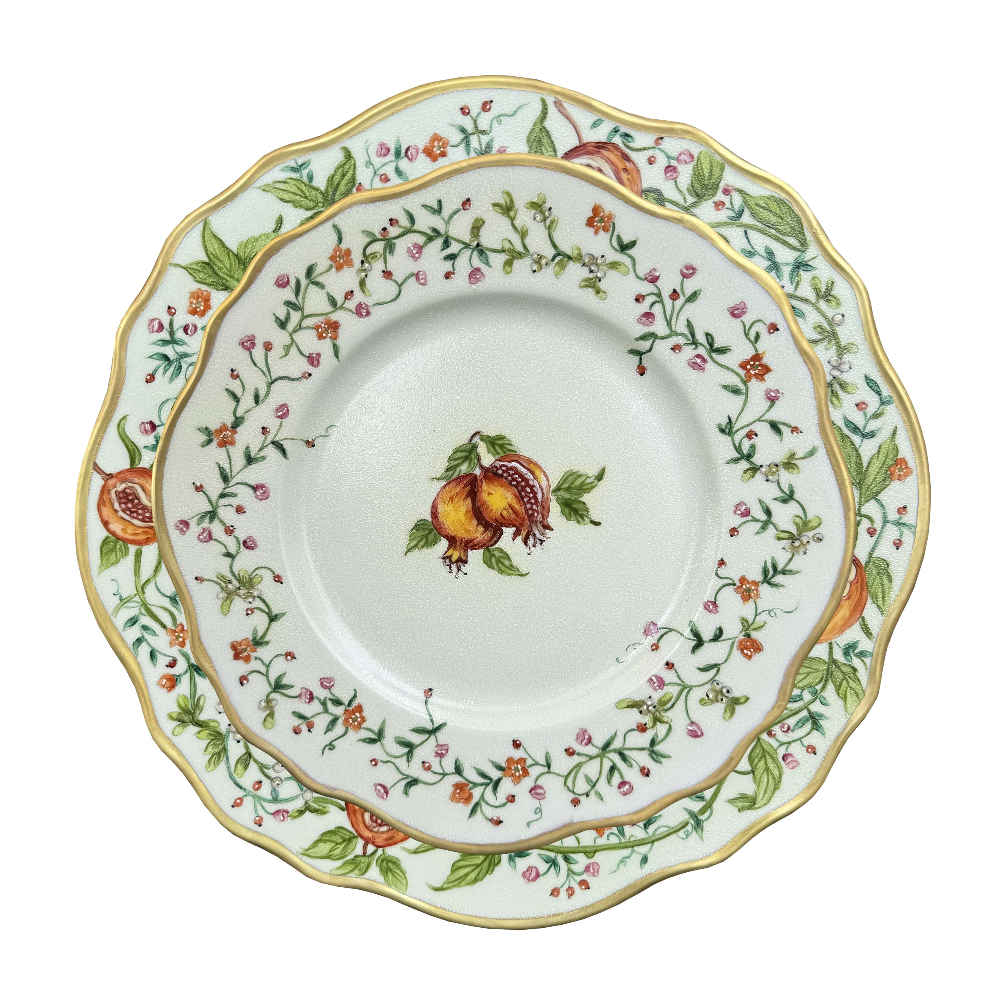 Pomegranate Plates Set