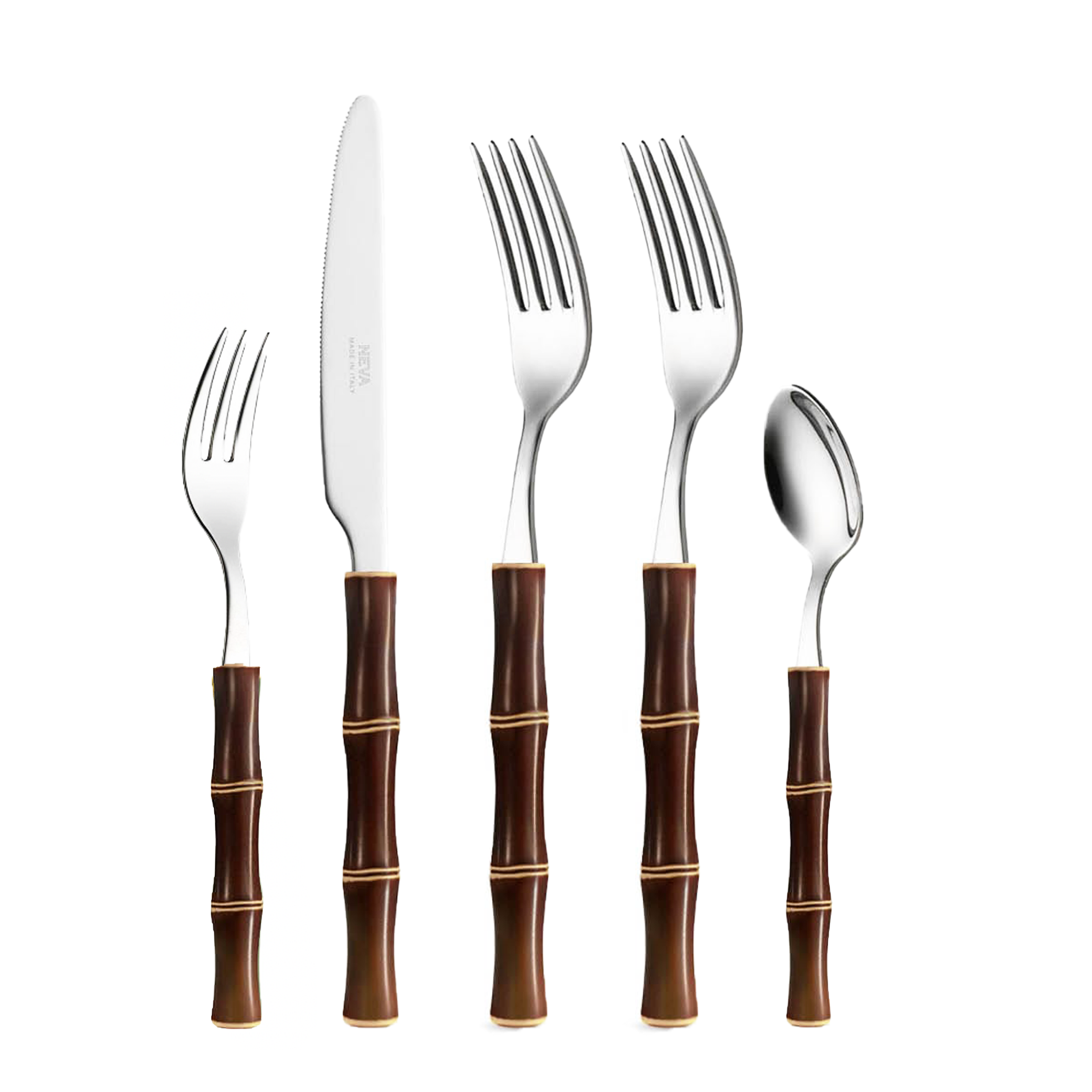 Dark Bamboo Cutlery SET - 5 Piece