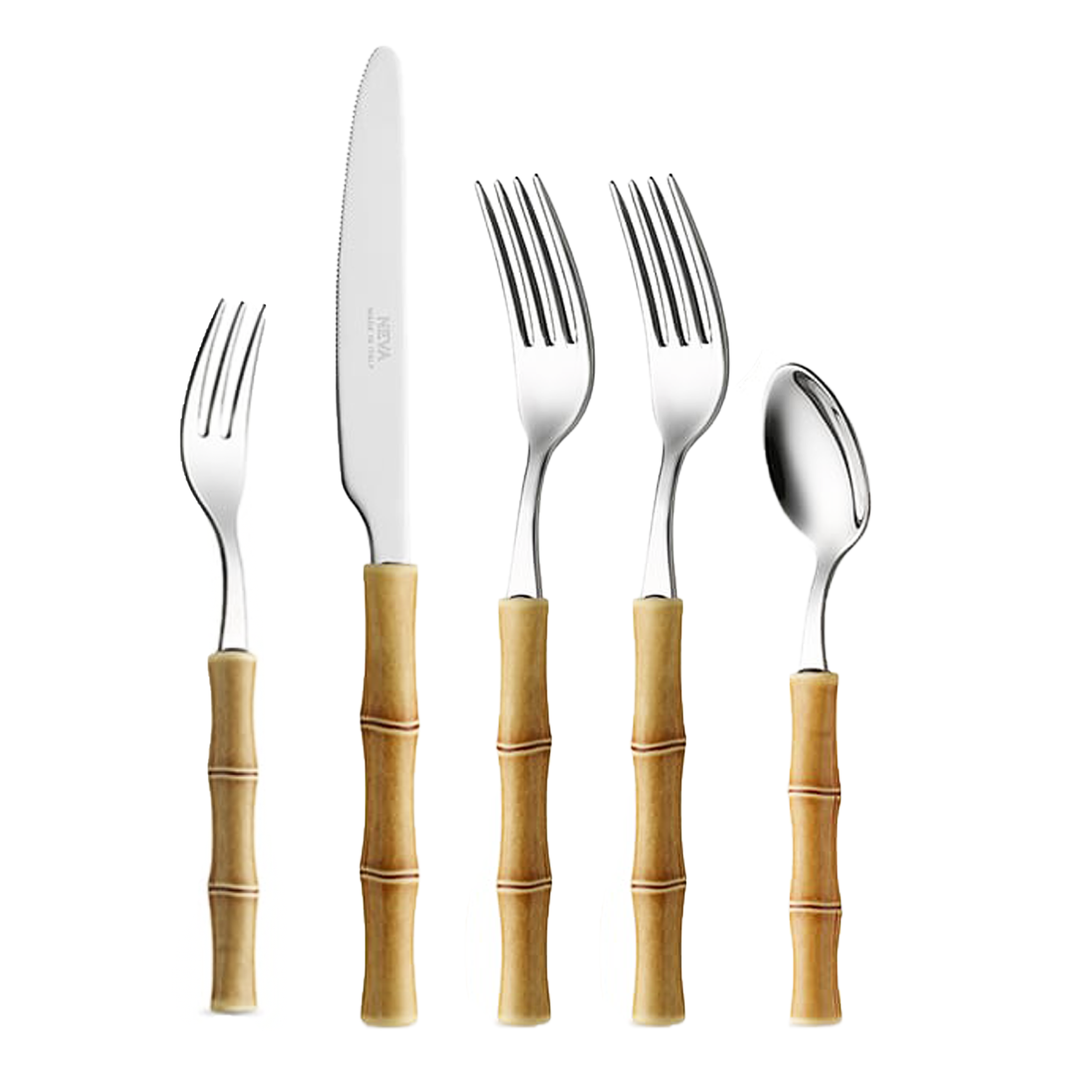 Light Brown Bamboo Cutlery SET - 5 Piece