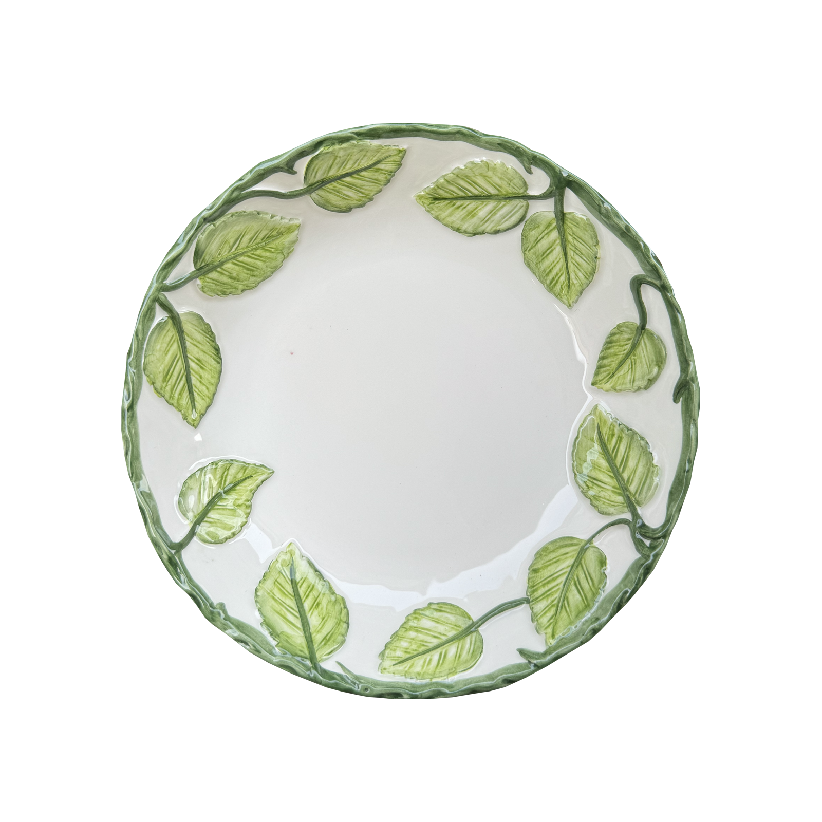 Green Foliage Soup Plate