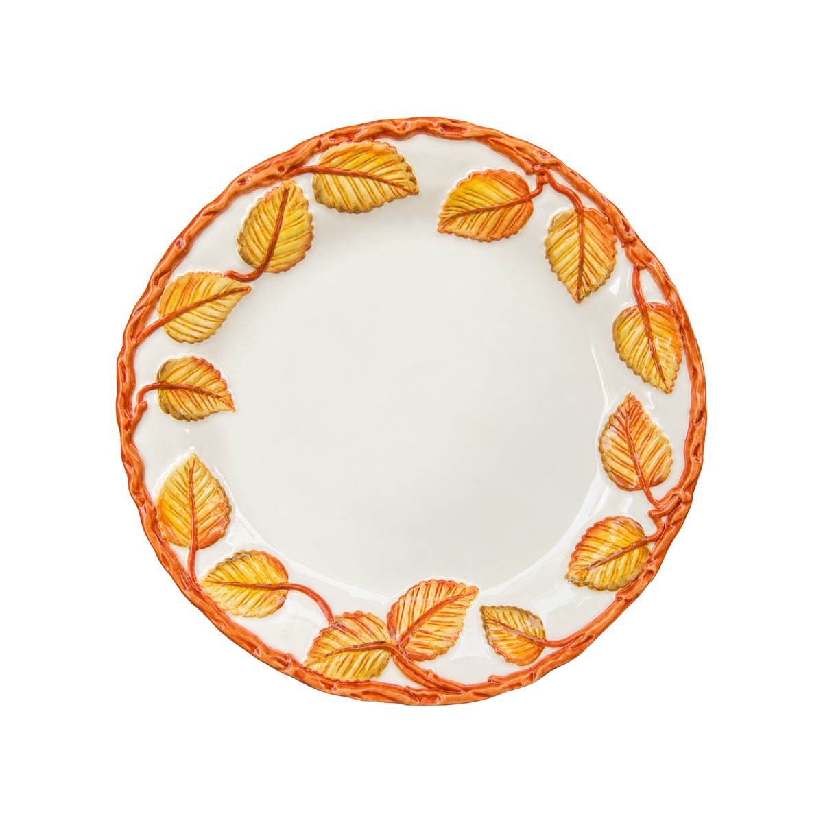 Orange Foliage Soup Plate