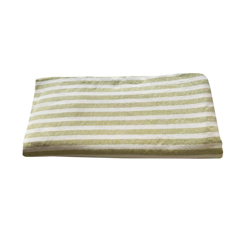 Green Stripes Tablecloth