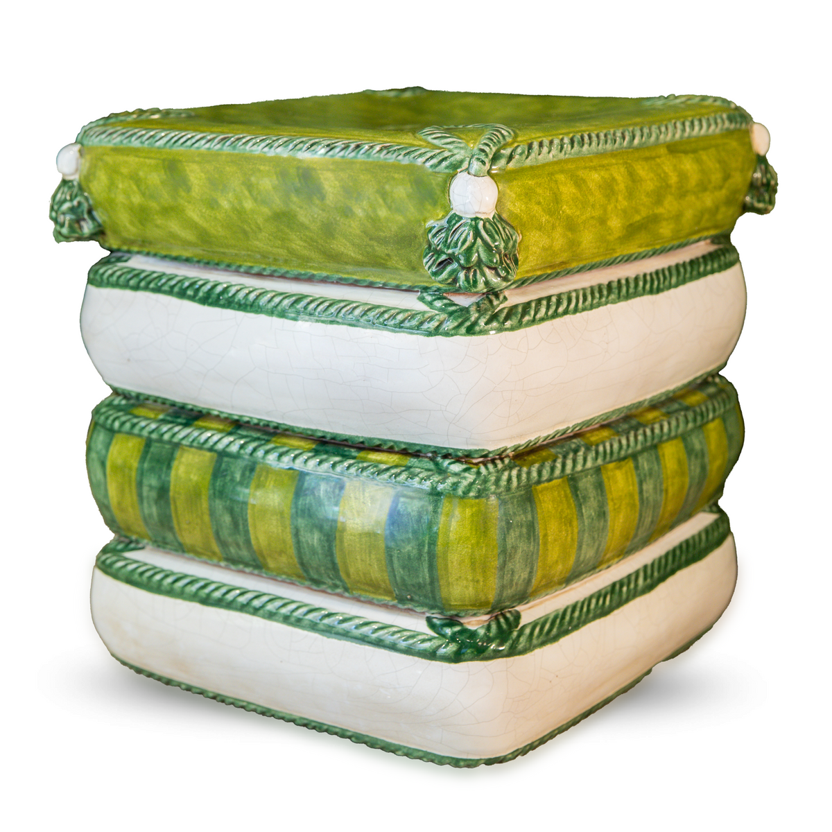 Green Porcelain Stool