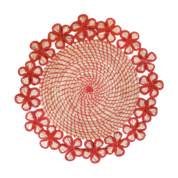 Red Raffia Placemat