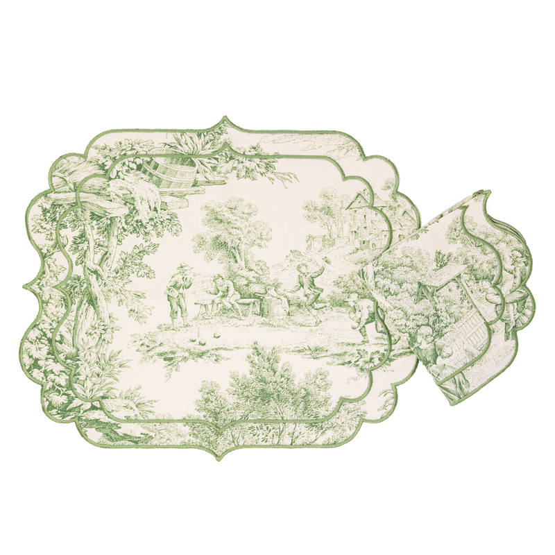 Toile de Jouy Placemat & Napkin