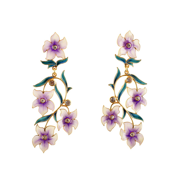 Clematis Violet Earring