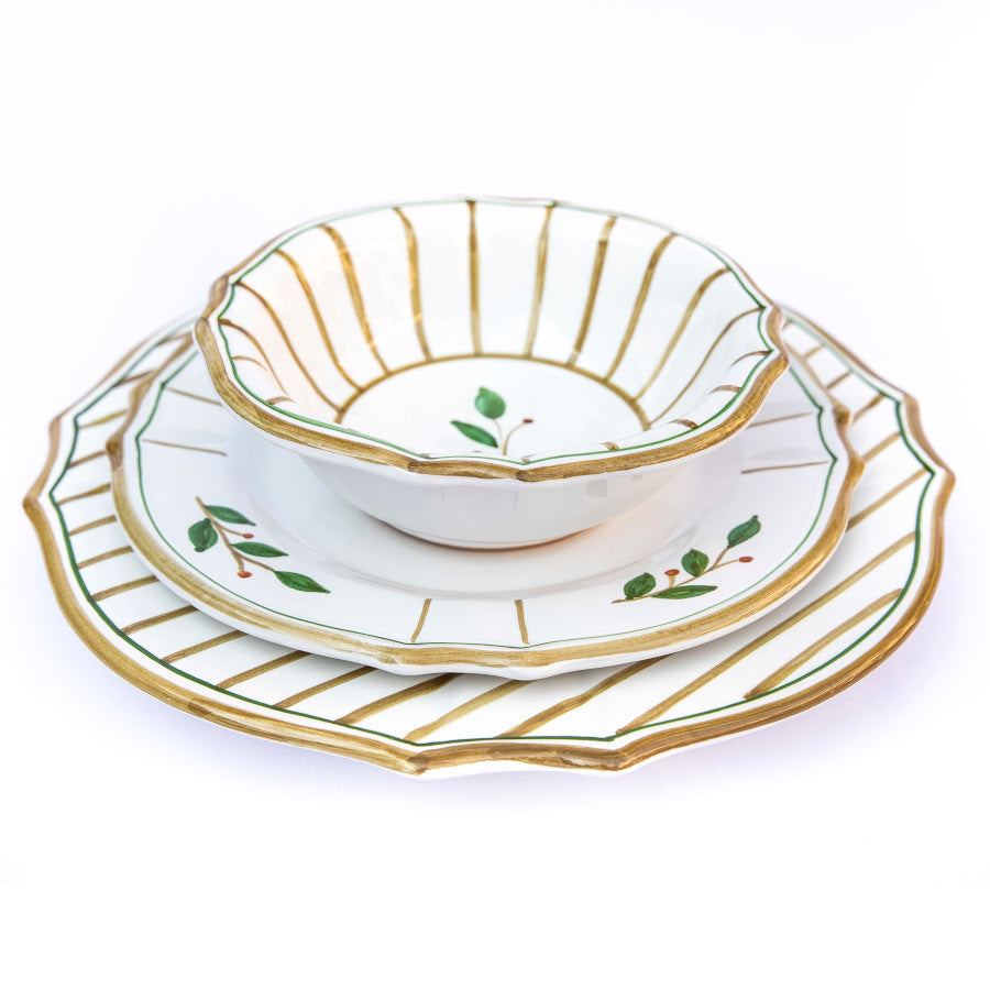 Stripes Dinner Plate - Beige