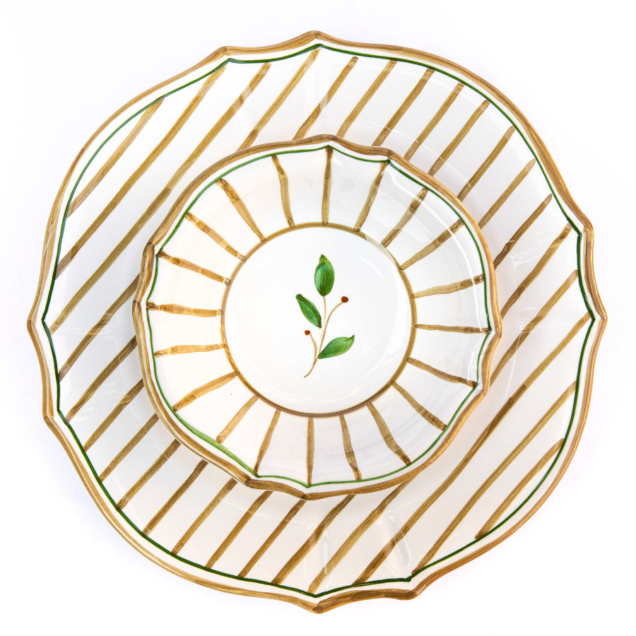 Stripes Dinner Plate - Beige