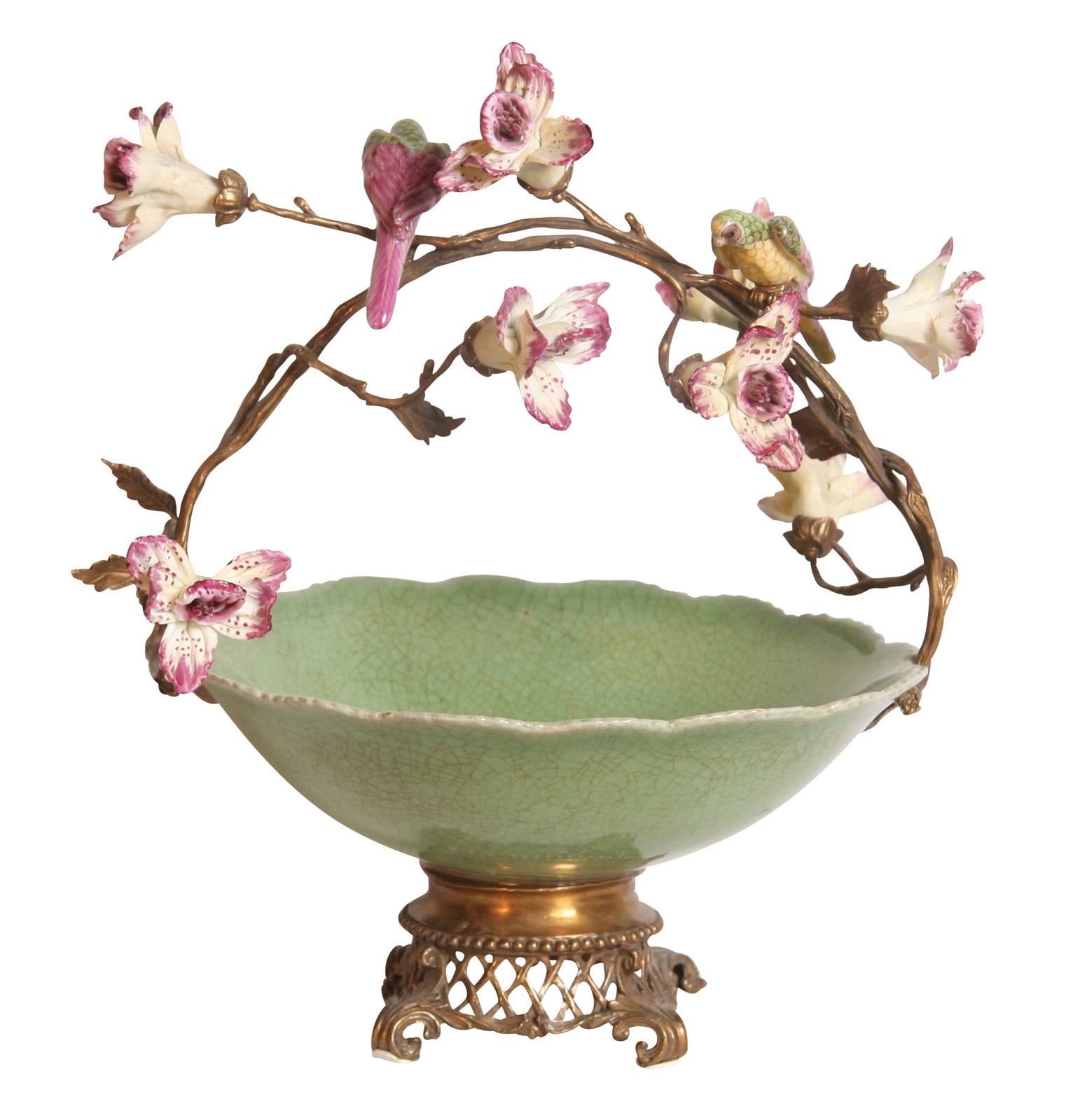 Green Bowl with Flowers