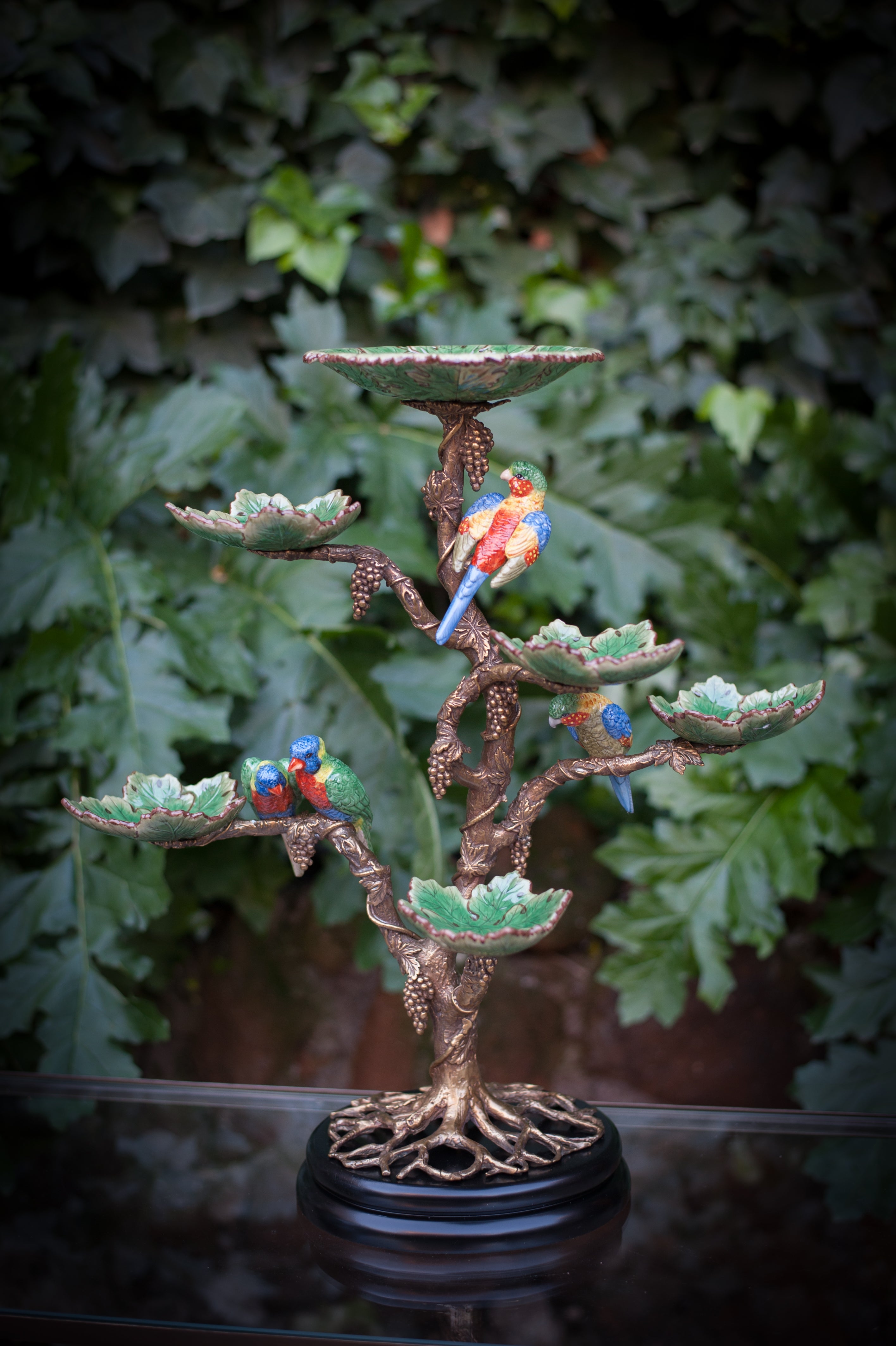 Porcelain Parrot Tree