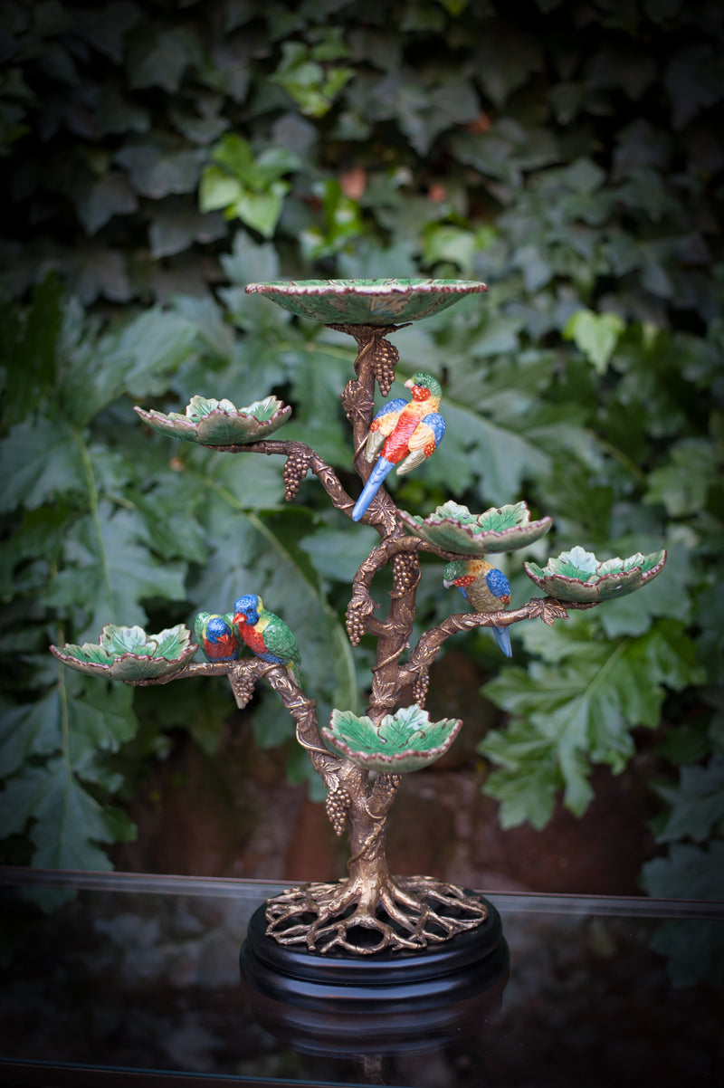 Porcelain Parrot Tree