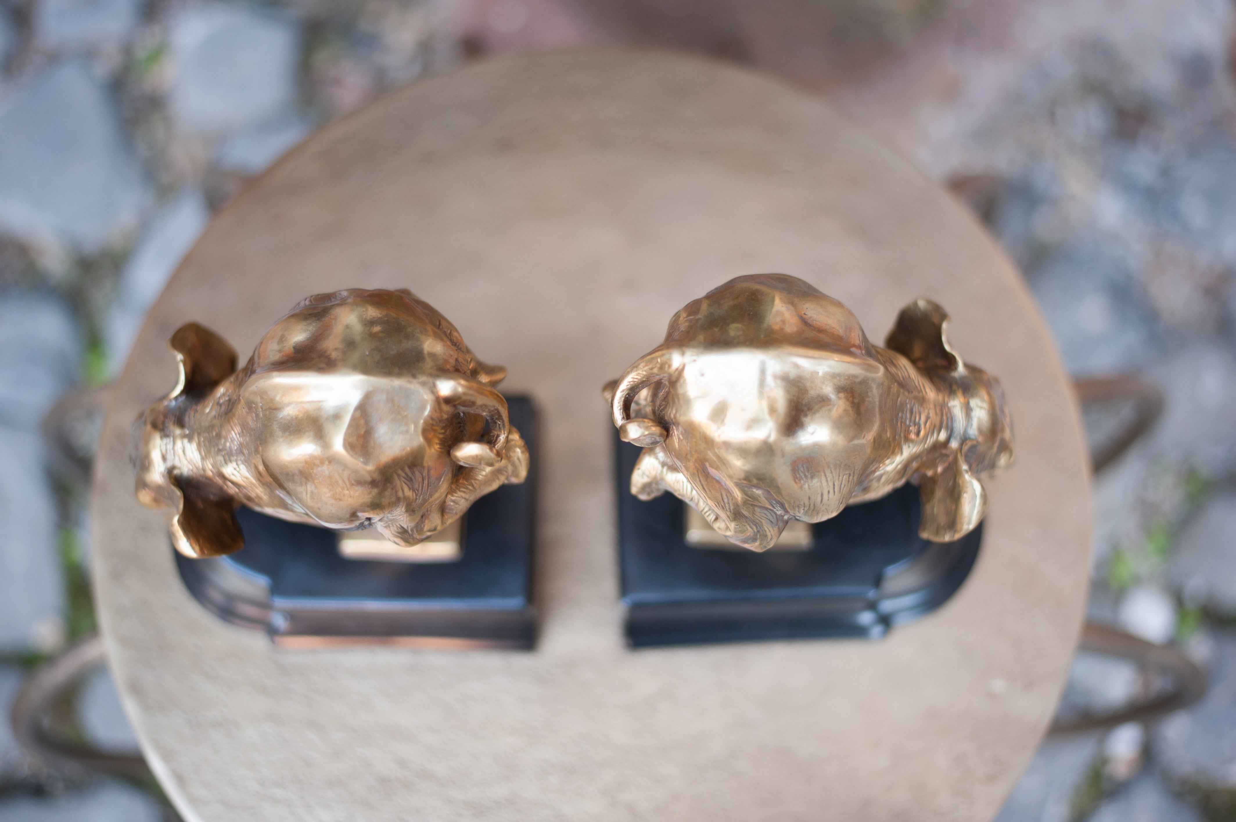 Bronze Elephants Bookends