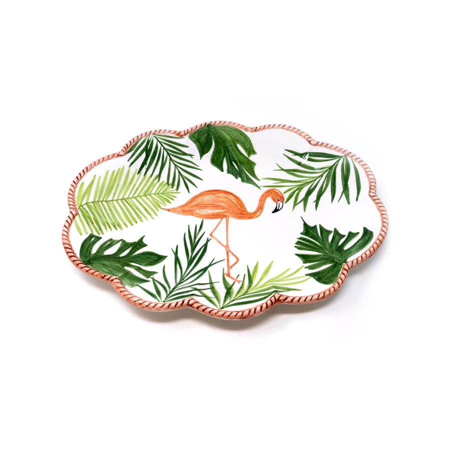 Flamingo Set-Of-Six Dessert Plates