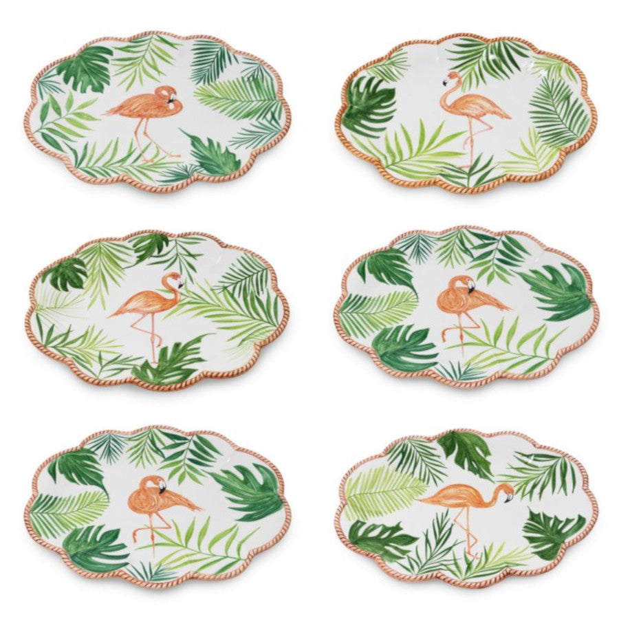 Flamingo Set-Of-Six Dinner Plates